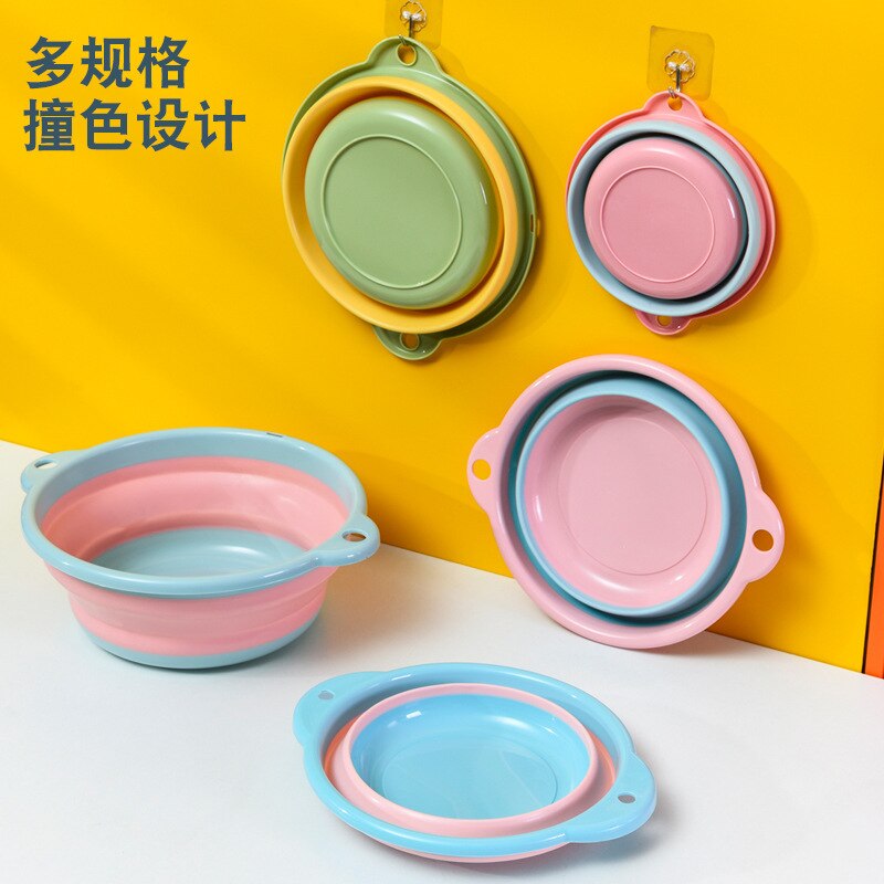 Foldable Washbasin Large Home Portable Private Area Small Basin Travel for Student Dormitory Plastic Laundry Basin