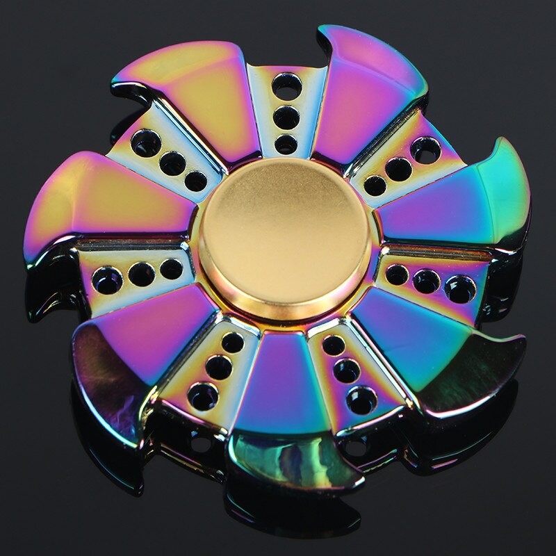 Multicolor circulaire Tri Hand Spinner Zinklegering ADHD Austim Leren Educatief Speelgoed Stabiele Lange Tijd Volwassen Nostalgie Cool