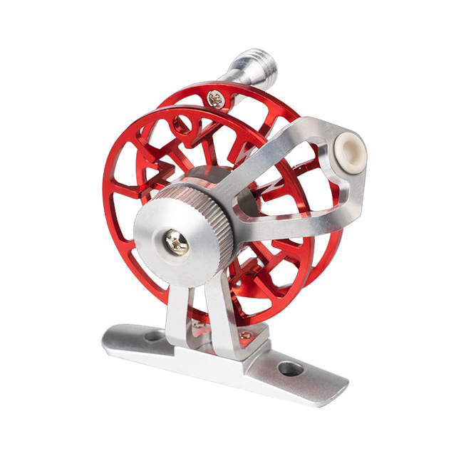 Metalen Vissen Reel Mini Private Reel Draagbare Ultralight Vissen Vlot Reel Winter Outdoor Visgerei Accessoires: Red Lightweight 