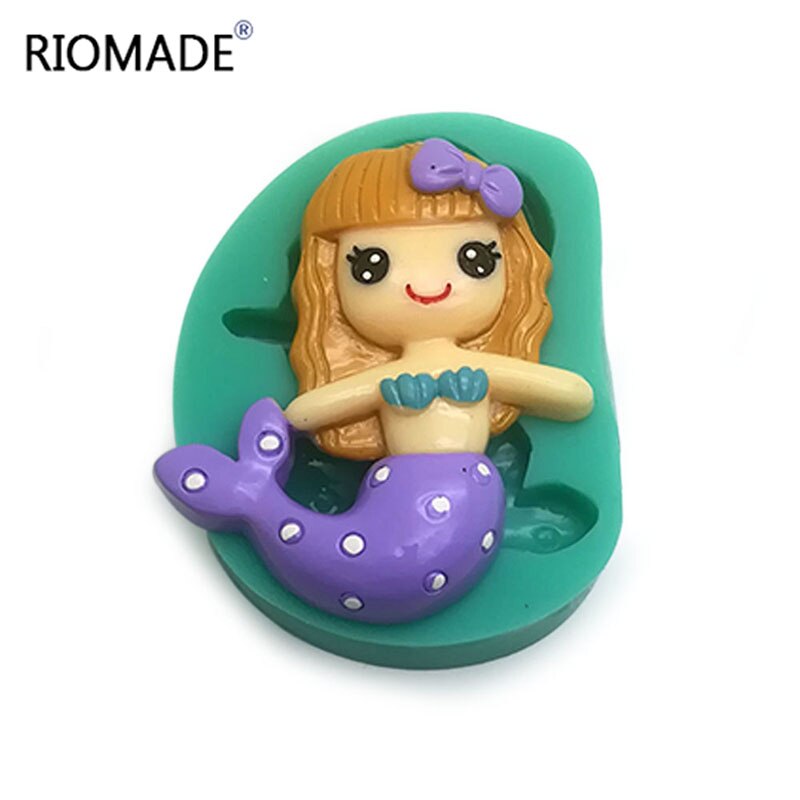 Mermaid Fondant Mallen Cake Decorating Gereedschap Sea Star Siliconen Mal Chocolade Cupcake Dessert Voor Polymeer Klei Bakvorm: F0958RY