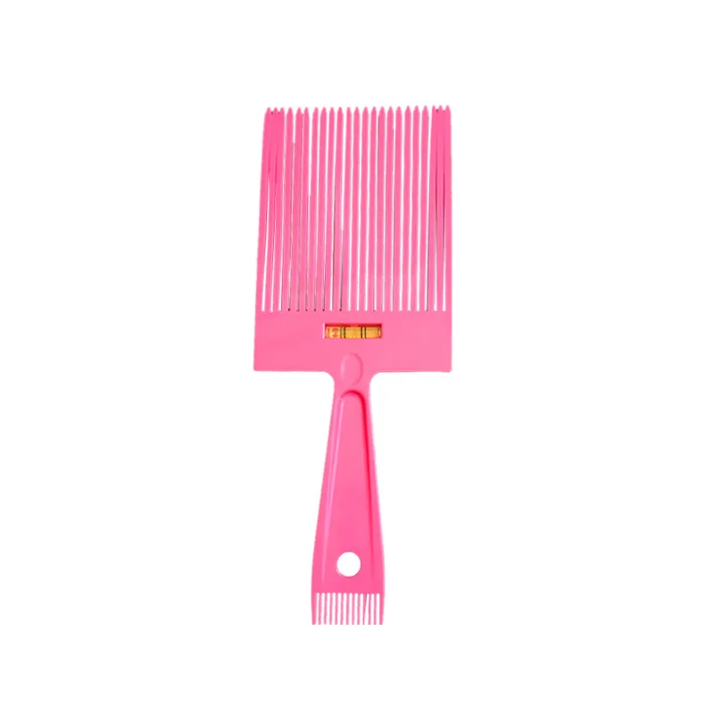 Extra Big Flattoper Comb Large Wide Fork Flat Combs with Balance Ruler Flat Topper Styling Hair Brushes Hairdressers Tool: Pink