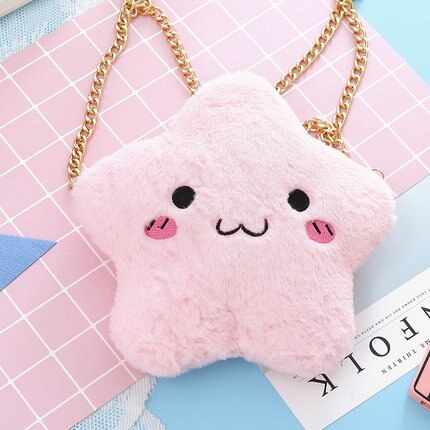 Super Cute Furry Single Shoulder Bags Mini Phone Wallet Bag Purse Cartoon Lolita Chain Sweet Girl Kawaii 11 types: 9