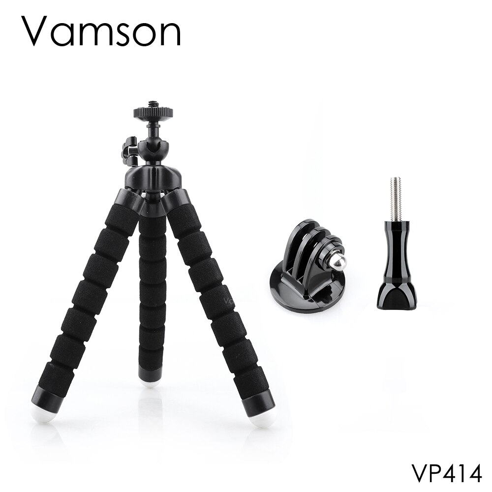 Mini trípode Vamson para cámara de teléfono pierna Flexible para iphone para Xiaomi para Samsung Gorillapod pulpo trípode VP414E: VP414