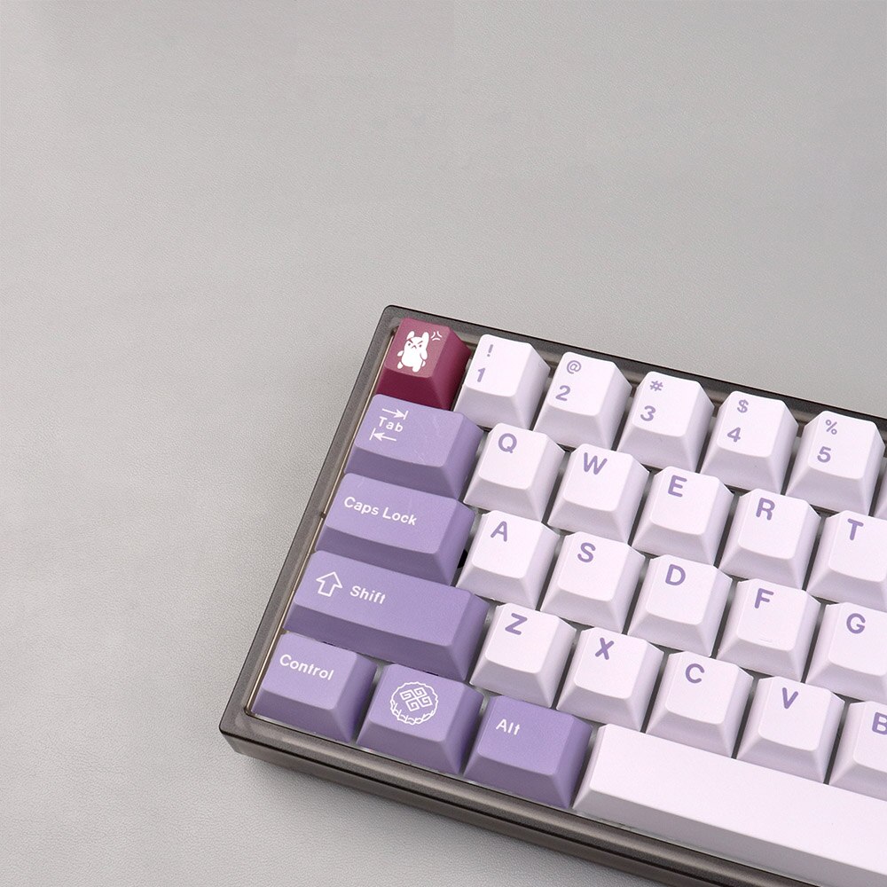 Gmk tuzi keycaps 138 keys cherry profile pbt dye-sub keycaps för mx switch mekaniskt tangentbord lila serie key caps