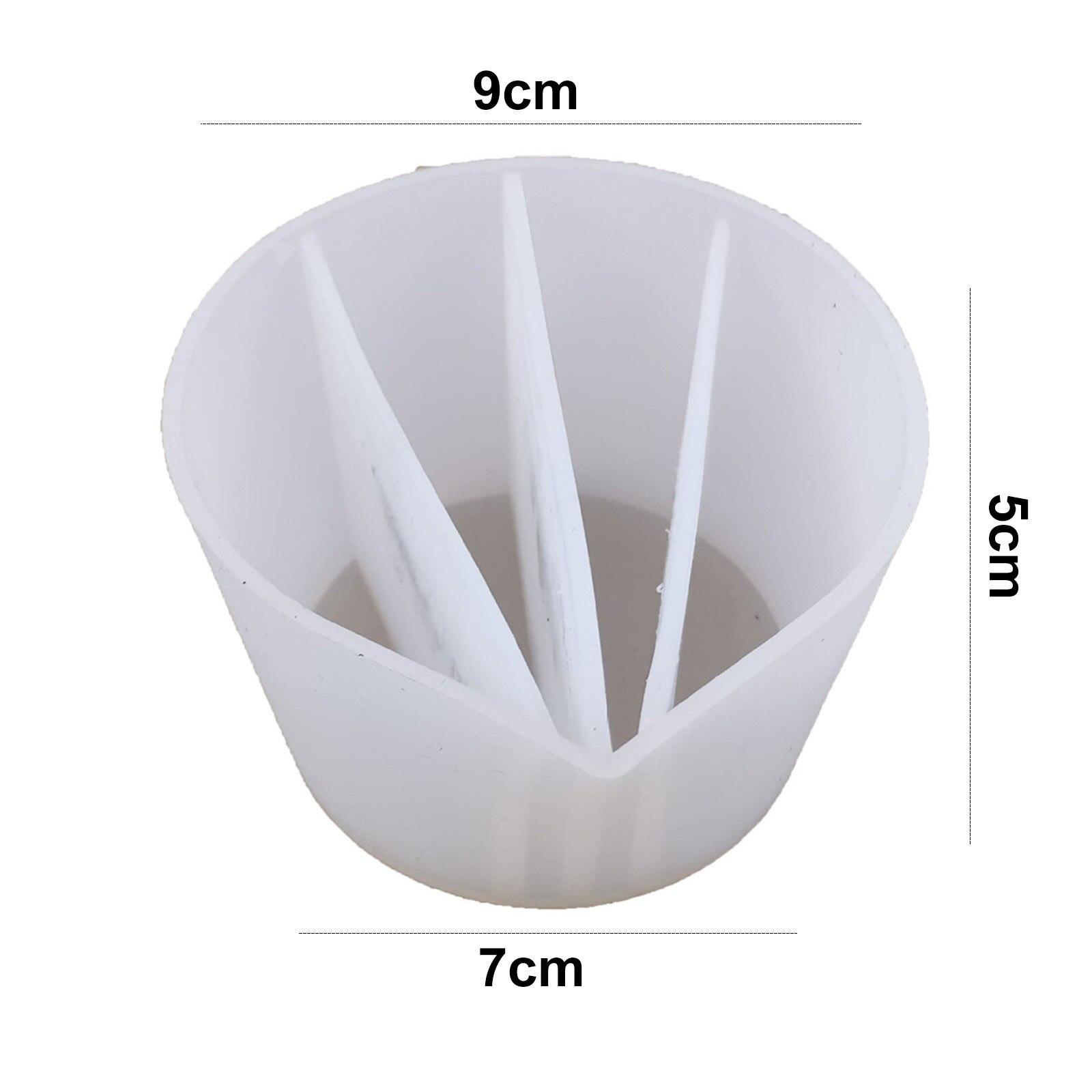 Silicone Epoxy Resin Mixing Cups DIY Epoxy Resin Distribution Measuring Cup Tools for Jewelry Making Painting Color Mixing Cup: 4 slots White
