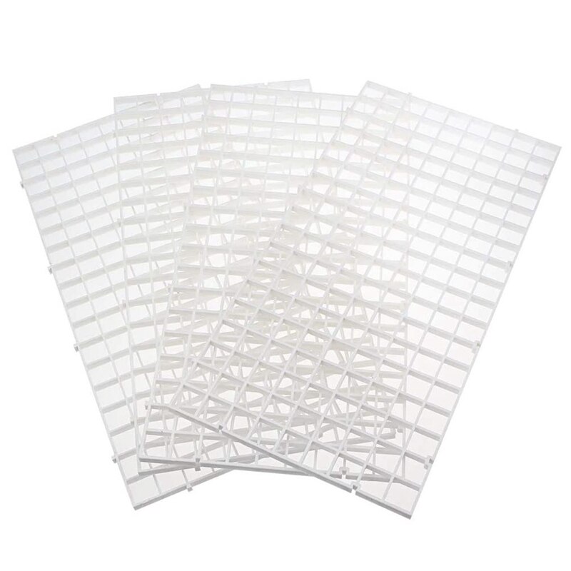 Practical 12 Pcs Grid Divider Tray Isolate Board Fish Tank Bottom Transparent White Filter Tray Aquarium Crate