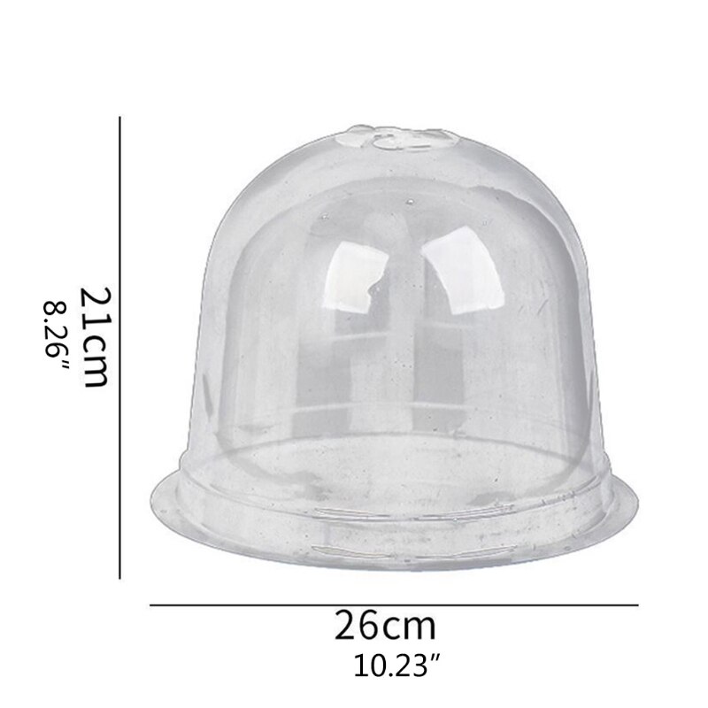 Reusable Garden Plant Cloche - Pack of 6 Heavy Duty Plastic Dome Protective Seedling Covers for Outdoors Garden - Complete R9JC