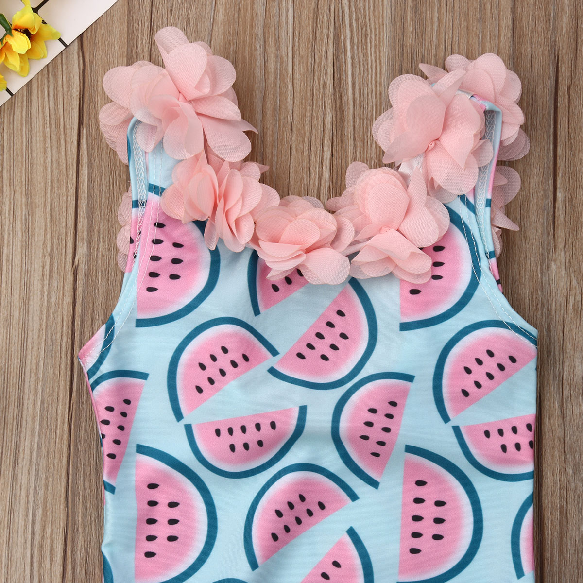 Pudcoco småbarn spädbarn bebis flickor vattenmelon baddräkt badkläder simbikini bodysuit i ett stycke badkläder för 0-4 år