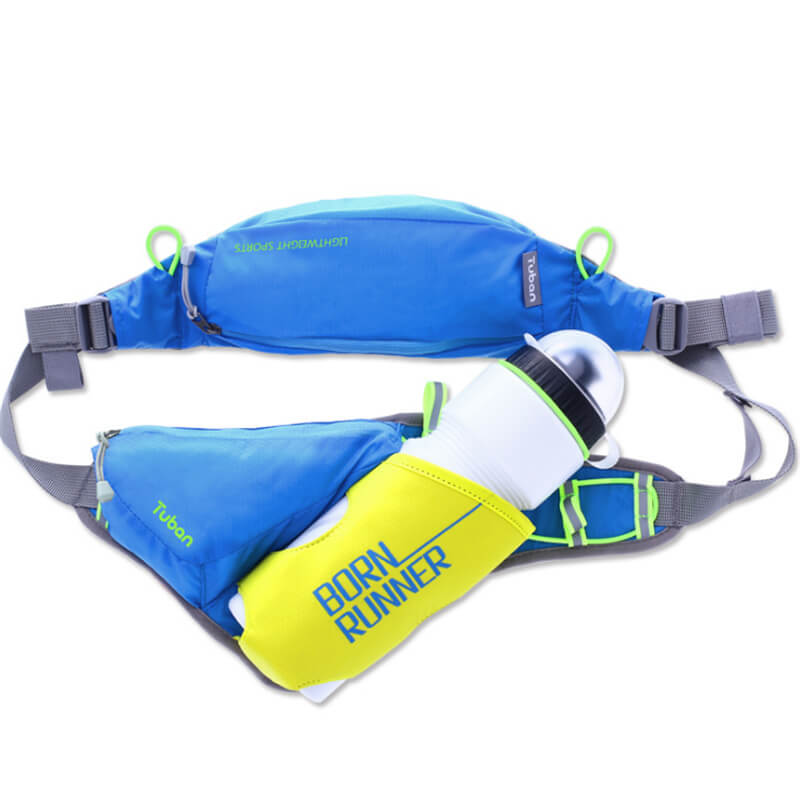 Tuban outdoor heuptas wandelen hardlopen waterkoker zakken sport trekking schoudertas opbergruimte: Blauwgroen