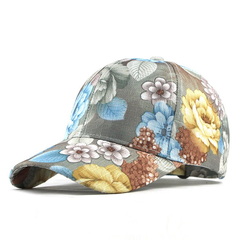 [flb] baseball cap blomster bomuld cap snapback hatte til mænd kvinder kasketter casquette hatte blomster broderi cap knogle  f186
