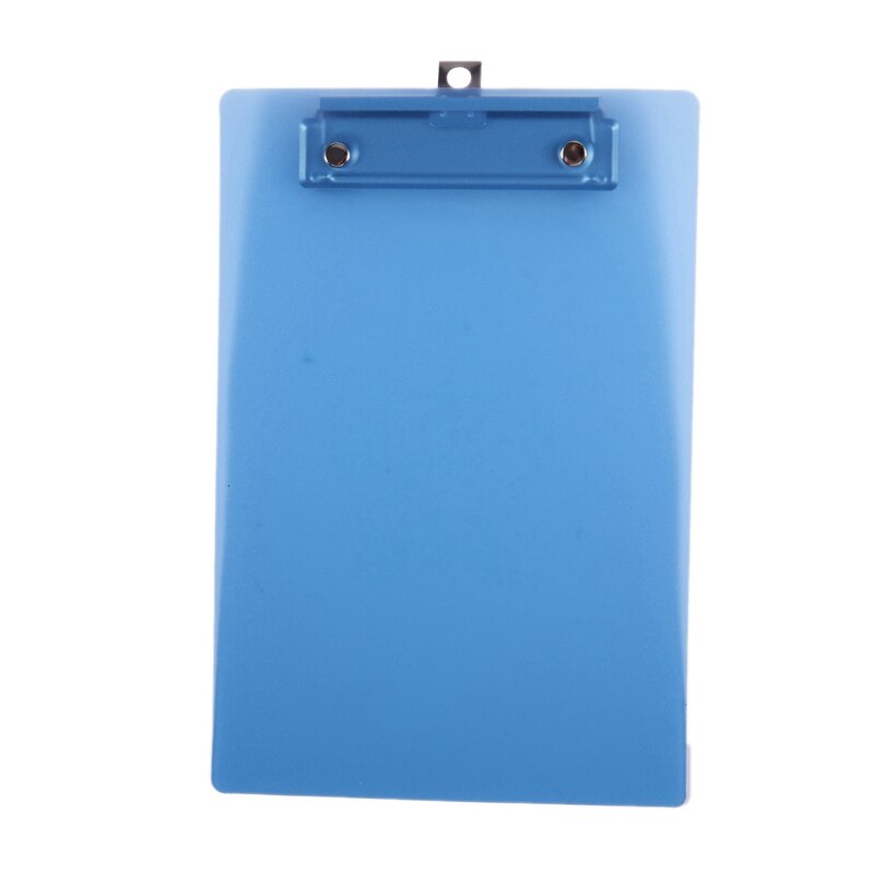Office School Spring Loaded A5 Paper Holding File Clamp Clip Board Blue