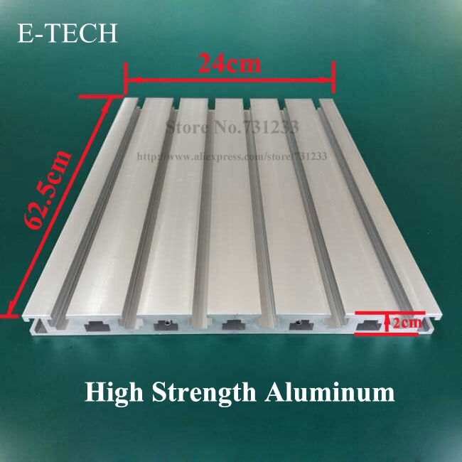 High Strength Panel Profile Aluminum Profile CNC Engraving Machine Center 20mm Thick 625*240 mm