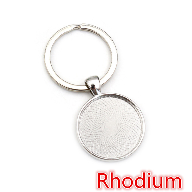 5 Stuks Sleutelhanger Met Hanger Bezel Blanco Fit 20 25 30Mm Camee Glazen Cabochon Basis Instelling Diy Sleutelhanger Sleutelhanger: 12 cm / Roze