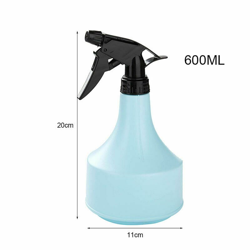 Blå/rosa plast tomma vattensprutor flaska blommor växter vattning trädgårdsredskap 600ml