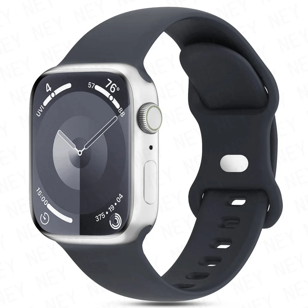 Watchbands For Apple Watch Strap 46mm 44mm 40mm 45mm 41mm 42-38mm Silicone bracelet iwatch series 10 8 7 se 4 5 6 9 ultra 2 49mm