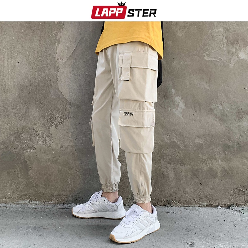 LAPPSTER para hombre Pantalones Streetwear Joggers para hombre Hip Hop Negro Pantalones deportivos masculinos Fashions coreanas Harajuku Pockets pantalón 5XL