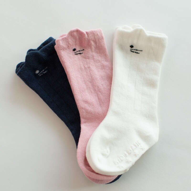 Cute Cartoon Baby Socks Print Animal Cotton Knee High Newborn kids baby Boy Girl Cat Leg Warmers Socks