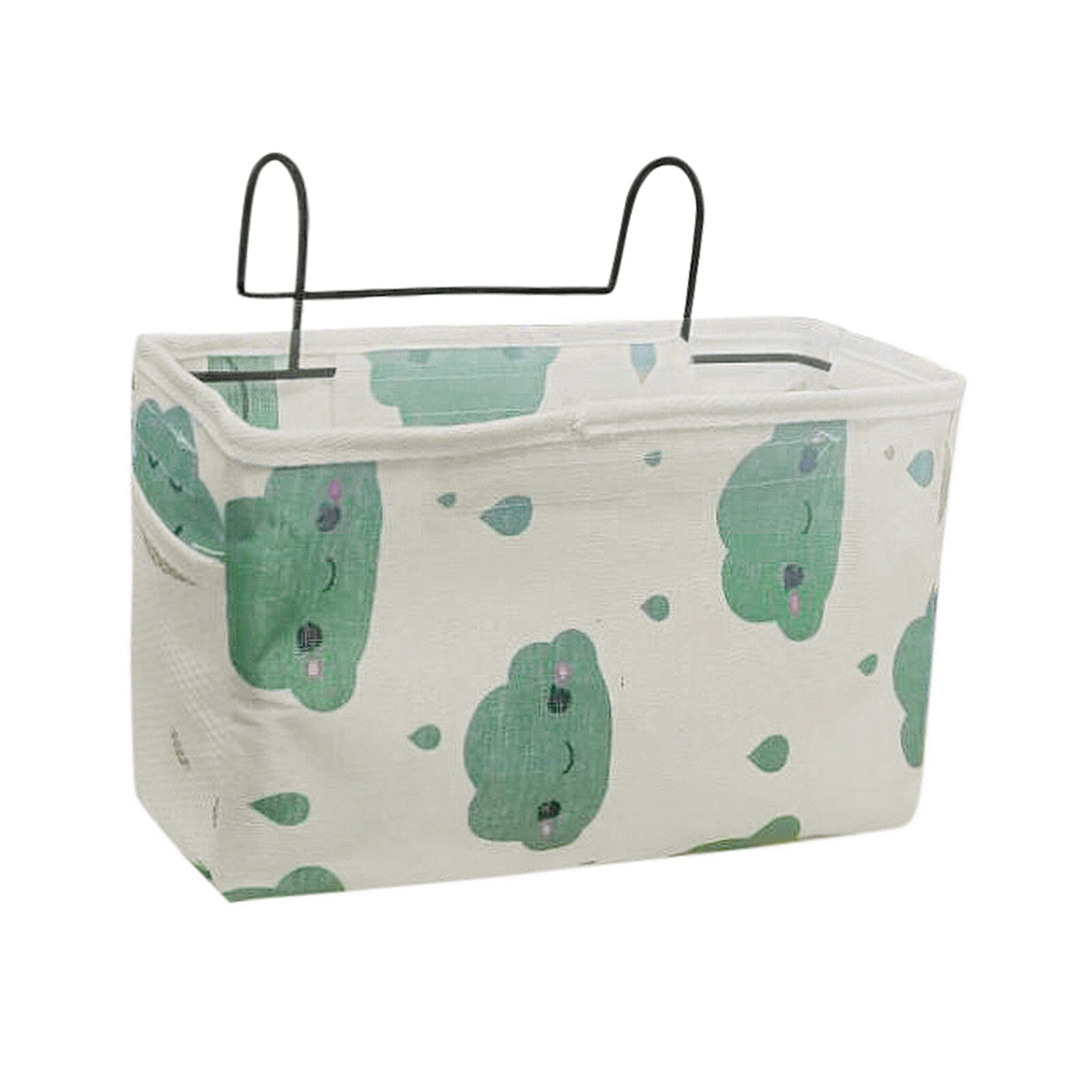 Bed Organizer Couch Hanging Bag Bedside Hanging Bag with Iron hook Fabric Bedside Storage Bag Pockets Gadget Storage Holder Book: B