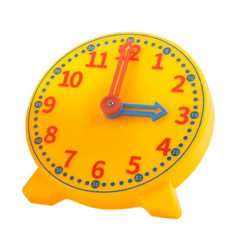 Modelo de reloj de enseñanza para escuela primaria, mesa de matemáticas, ayuda para la enseñanza de matemáticas, reloj de dos manos, enlace