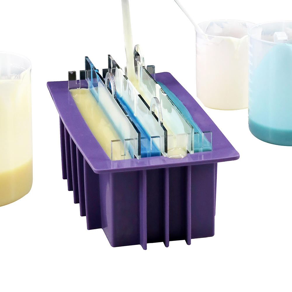 Render sæbefremstillingssæt silikoneform med separatorer høvlesnittere kolde proces sæberfremstillingsværktøjer