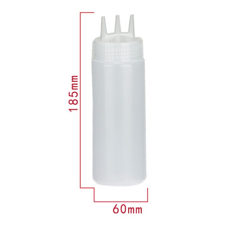 Plastic Needle-nosed Salad Ketchup Dressing Squeeze Bottle Durable Mustard Condiment Dispenser Bottles Kitchen Accessories: SW