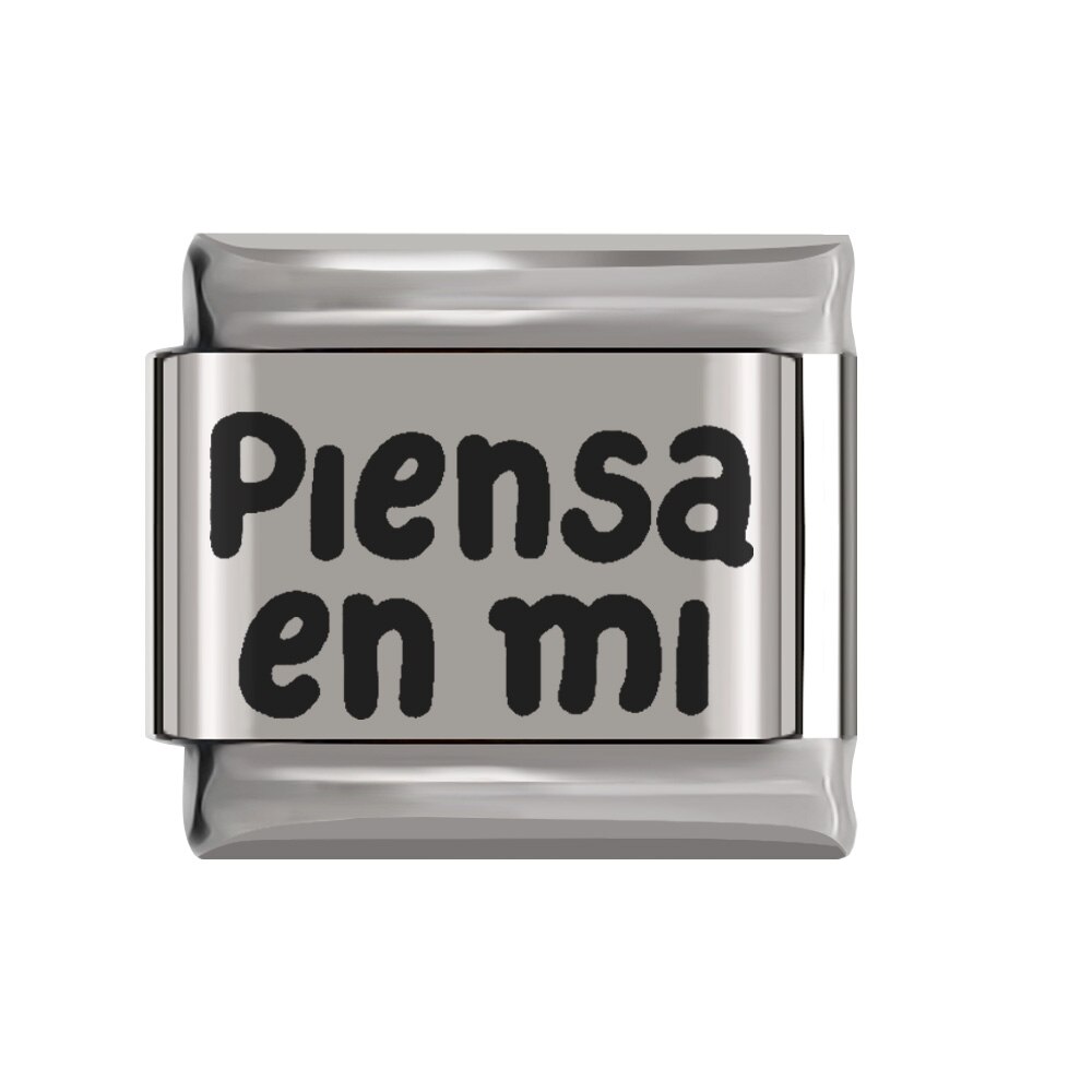 Hapiship Top Original Daisy Letter Spanish Language Charm Fit 9mm Width Bracelet Stainless Steel DIY Making Jewelry DJ265: F