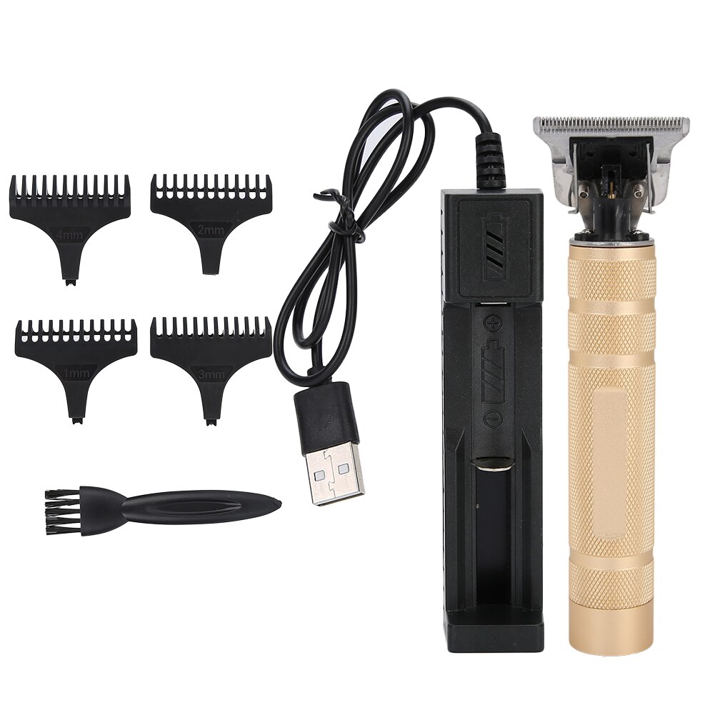 Hårklipper usb genopladelig husholdning lavstøj elektrisk klipper hårtrimmer guld barber værktøj til mænd frisør klipper forsyning