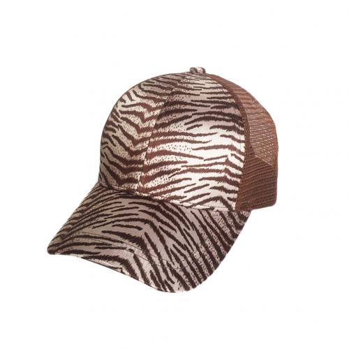 dla obu płci na wolnym powietrzu lampart grafika z tygrysem anty UV kucyk kapelusz z możliwością regulacji czapka z daszkiem zatrzymaj latającą pluć na lato: LightCoffeeTiger