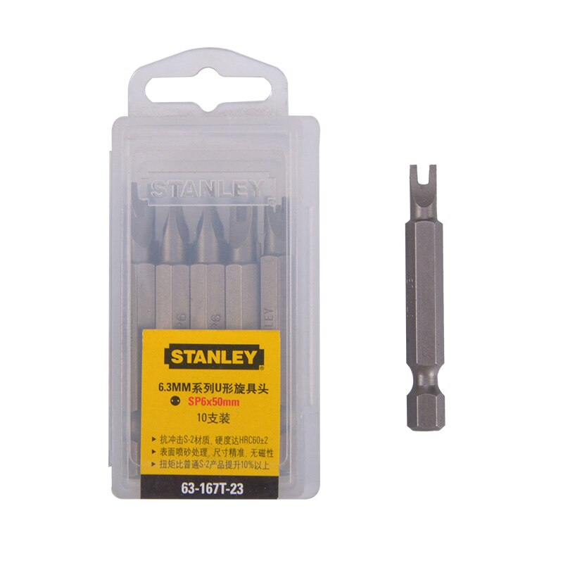 Stanley – tournevis de précision à tige hexagonale de 1/4 &quot;, 10 pièces, forme de fourche en h, type U, embout S2, U1 SP10 U6 SP6 SP8