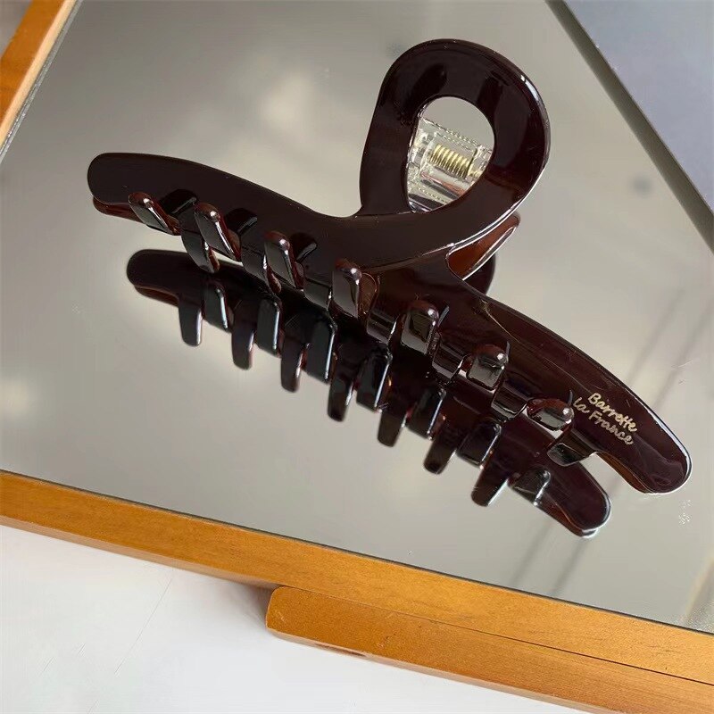 2022 fransk chokolade farve hårnåle geometrisk hår klo tag hår styling hår spænder til kvinder piger hovedbeklædning smykker: B