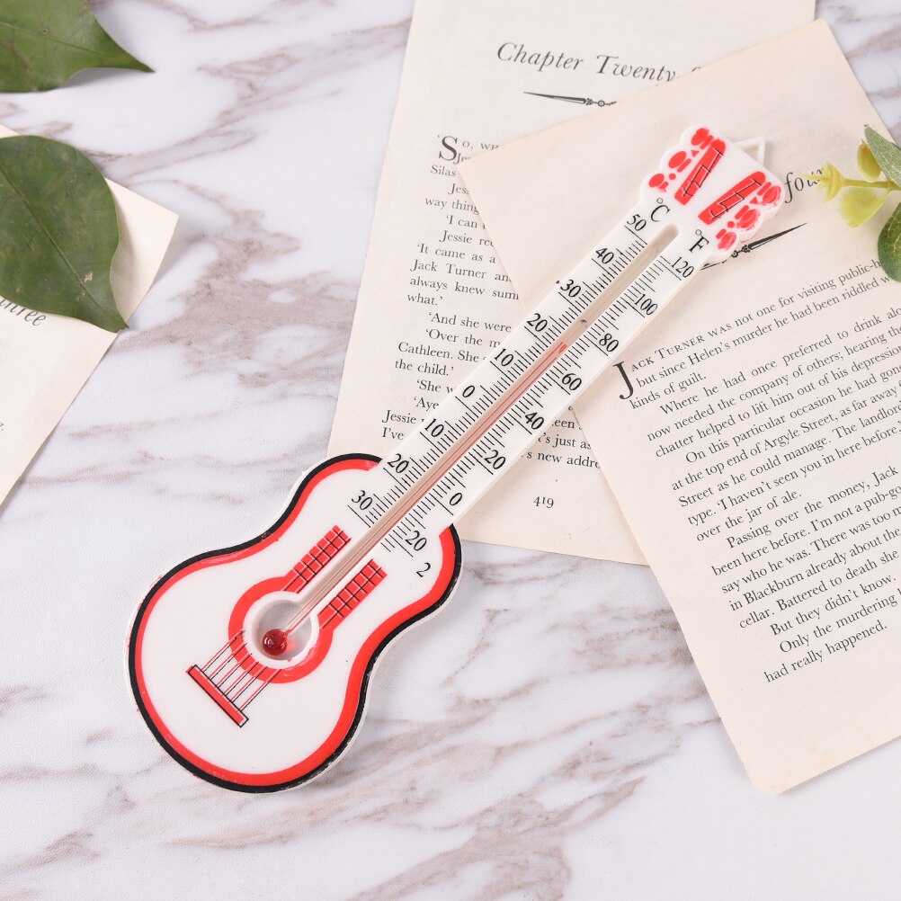 Outdoor Guitar Shape Window Wall Thermometer Temperature Indoor Office Garden Home Thermometer Wall Greenhouse