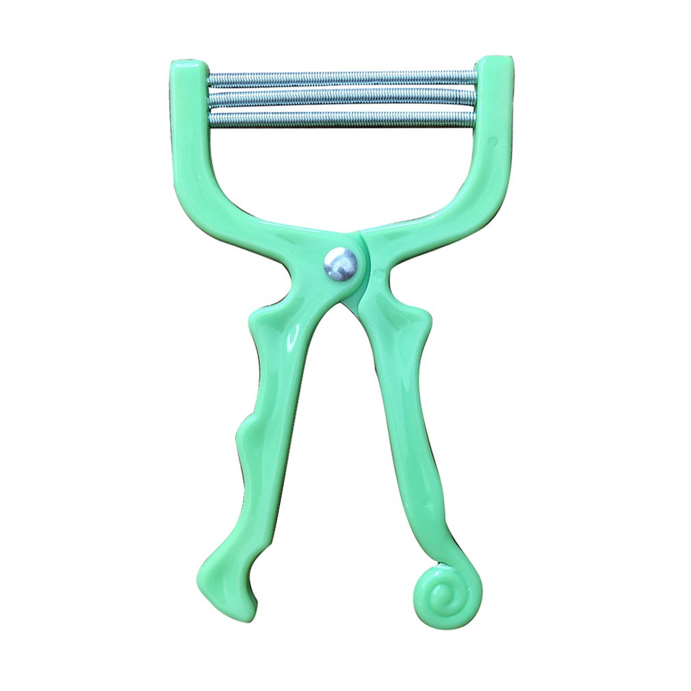 Safe Handheld Facial Hair Removal Full Body Manual Plucking Device Threading Beauty Epilator Leg Clipper: green