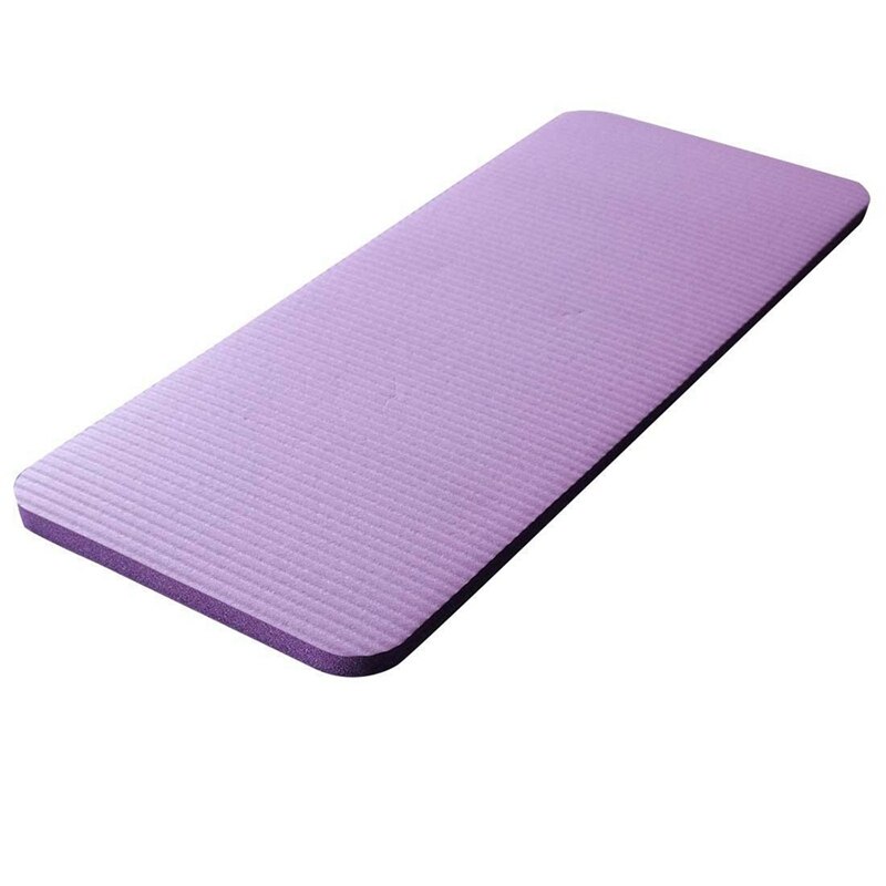 15mm dicke yogamatten mit komfortschaumstoff-knie- und ellbogenpolstern für yoga, pilates, indoor-übungen und fitnesstraining: Lila