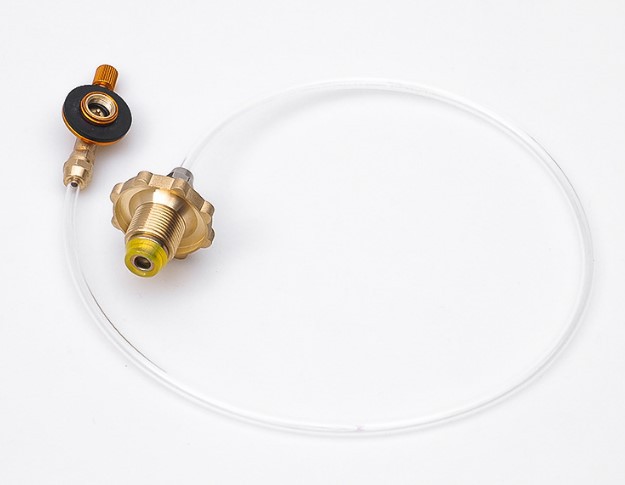 Outdoor Camping Gas Stove Propane Refill Adapter Tank Adaptor Gas Cylinder Filling Charging Gasoline Canister Burner Accessories: Burgundy