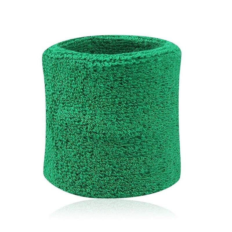 Donne Degli Uomini di Sport Fasce Spugna Polso Sudore Fasce per La Palestra per Il Fitness Tennis Squash Badminton Basket Polso Brace Support: Green