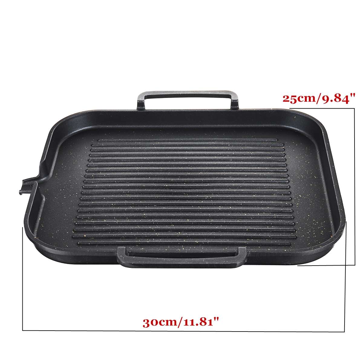 Ijzer Omkeerbare Non-stick Koken Grill Pan Gietijzeren Bakplaat Pan Plaat Grote Inductie Keuken Koken Met Handvatten