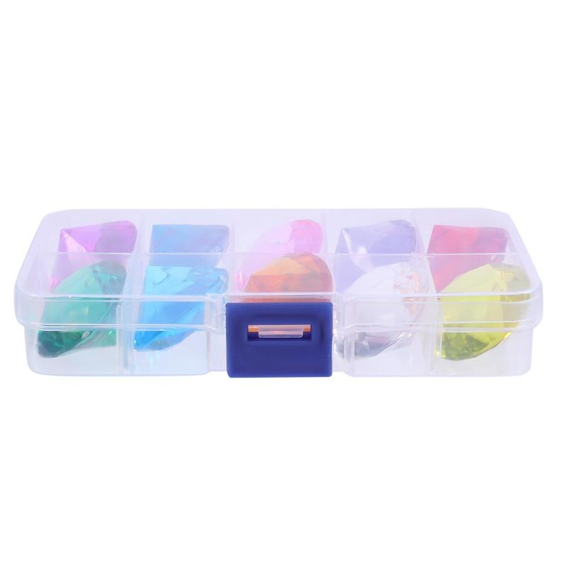 1 Set Plastic Gems DIY Handcrafts Props Little Girls Gems Toys Accessories: Default Title