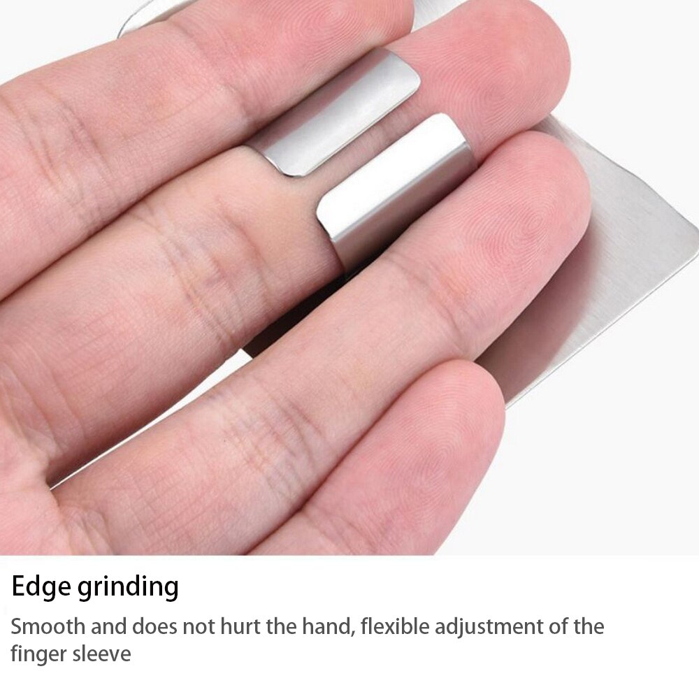 Protector de corte y rebanado de punta de los dedos de acero inoxidable para evitar herramientas de cocina prácticas que se producen trituración y lijado