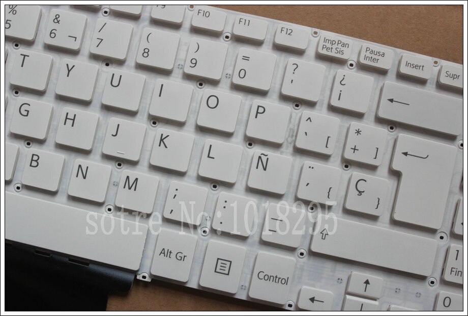 Spanish Keyboard for SONY Vaio SVF152C29V SVF153A1QT SVF15A100C SVF152100C White SP Laptop Keyboard