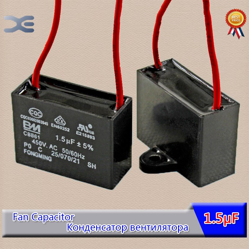 12 Models Fan Motor CBB61 1UF 1.2UF 1.5UF 1.8UF 2UF 2.5UF 3UF 4UF 5UF 6UF 8UF 10UF Capacitor 450V Original Part