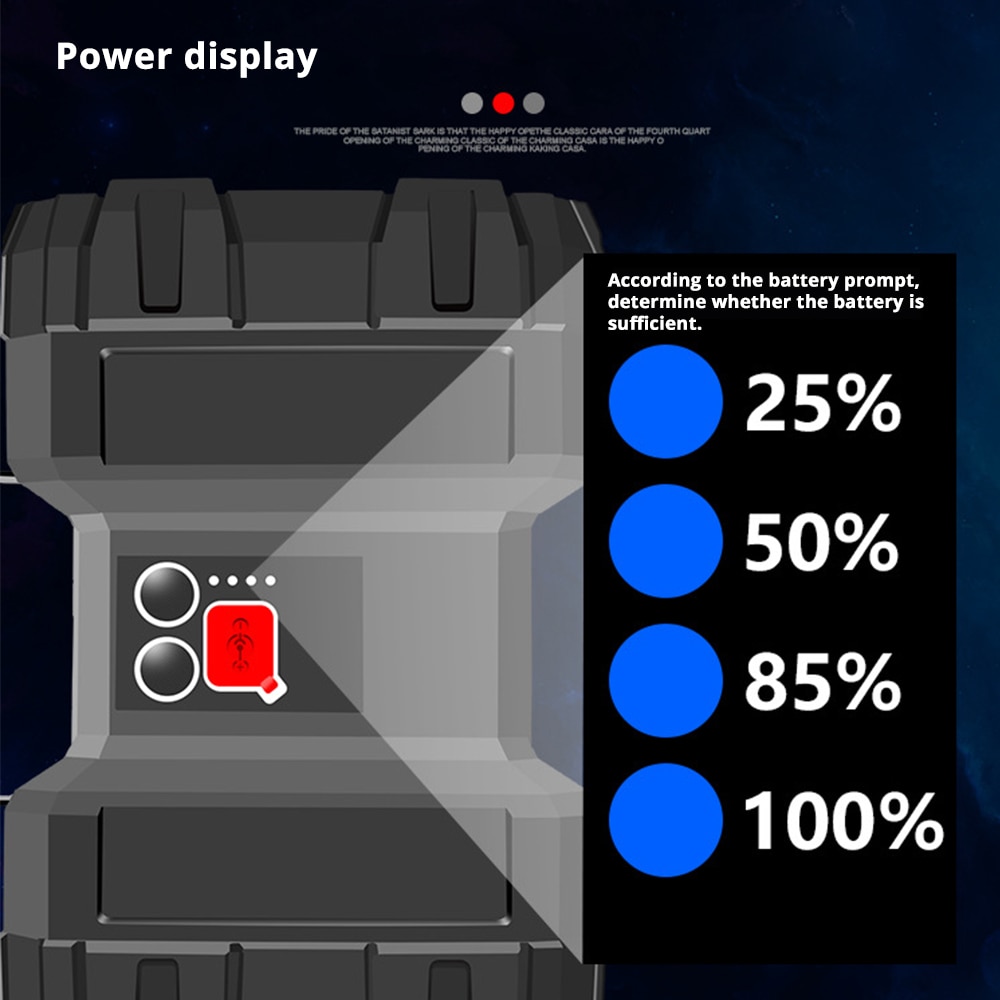 Oplaadbare Super Heldere Led Zoeklicht Dubbele Hoofd Led Zaklamp Spotlight Met Xhp 70.2 Lamp Kraal Waterdicht Camping Licht
