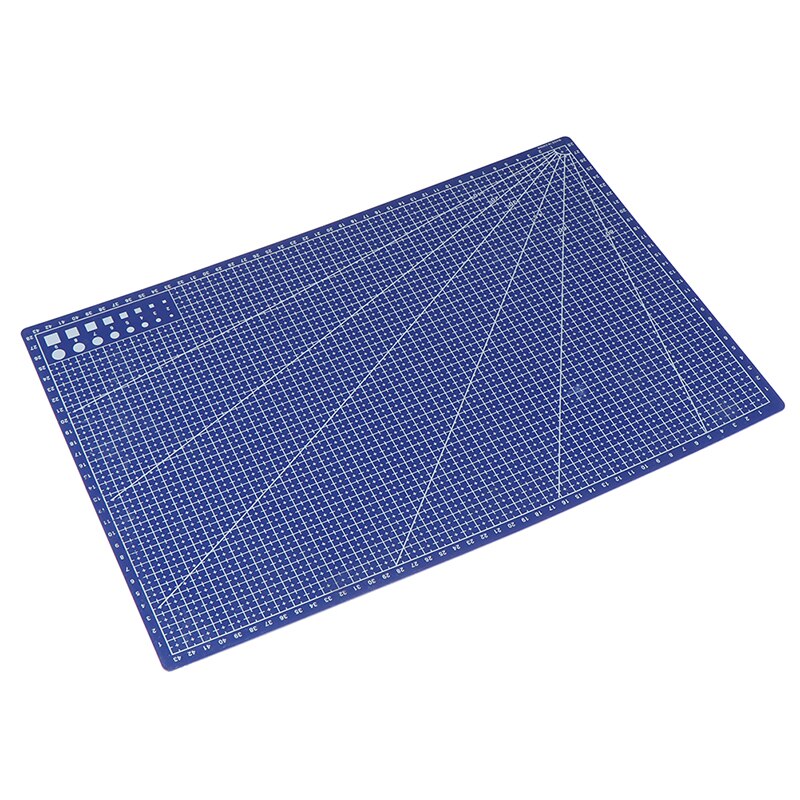 1 stk  a3 pvc rektangulær plast 45cm x30cm a3 skæreplade skæremåtte gitter line værktøj