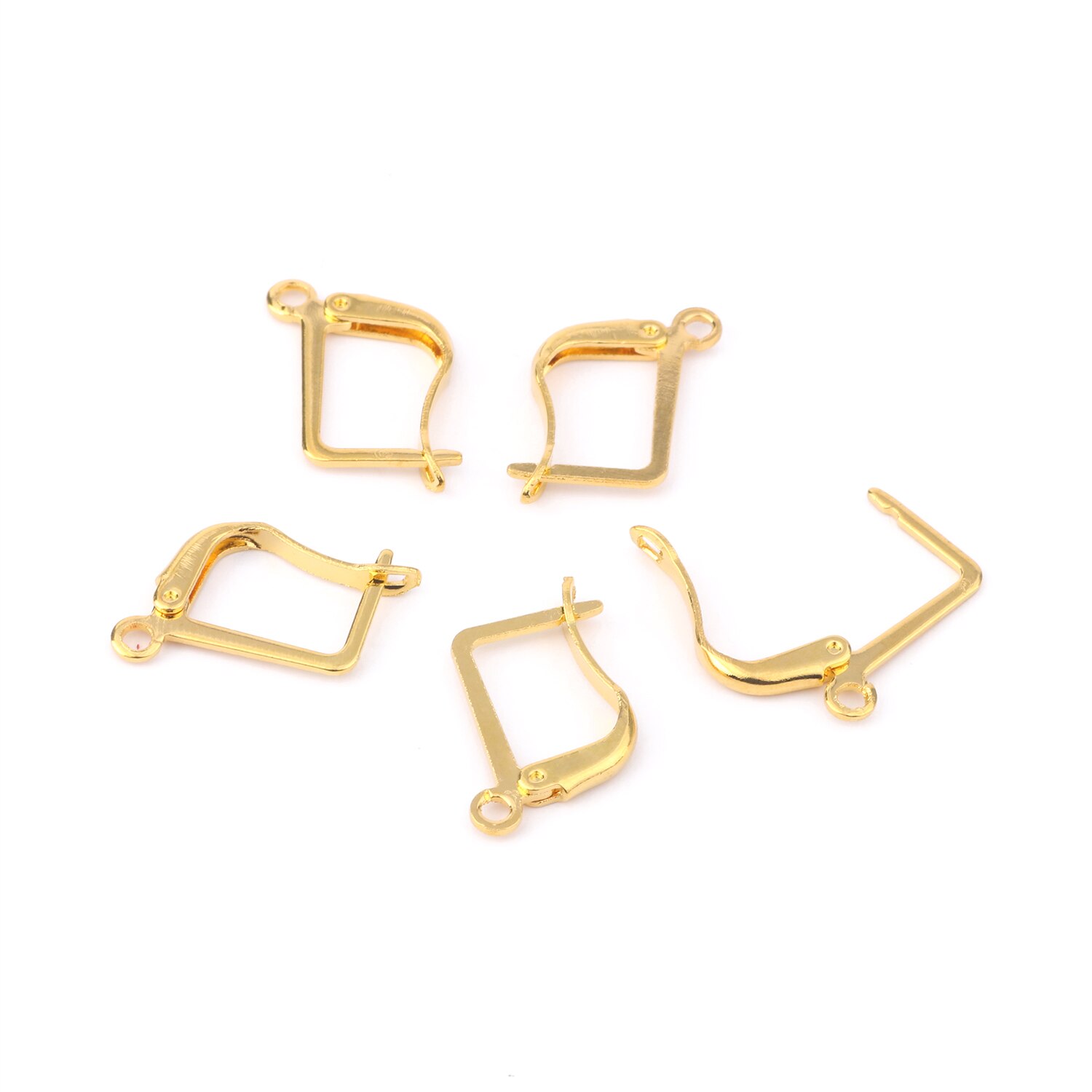 20 sztuk/partia 10x20mm złoty kolor srebrny francuski Earwire kolczyk Hook armatura DIY tworzenia biżuterii kolczyki klamrami...
