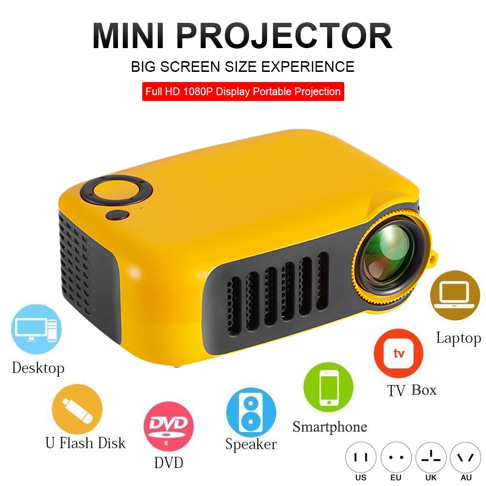 Mini Projector Led Android 320*240 Pixels Ondersteunt 1080P Draagbare Home Theater Smart Video Beamer Film Game Media speler