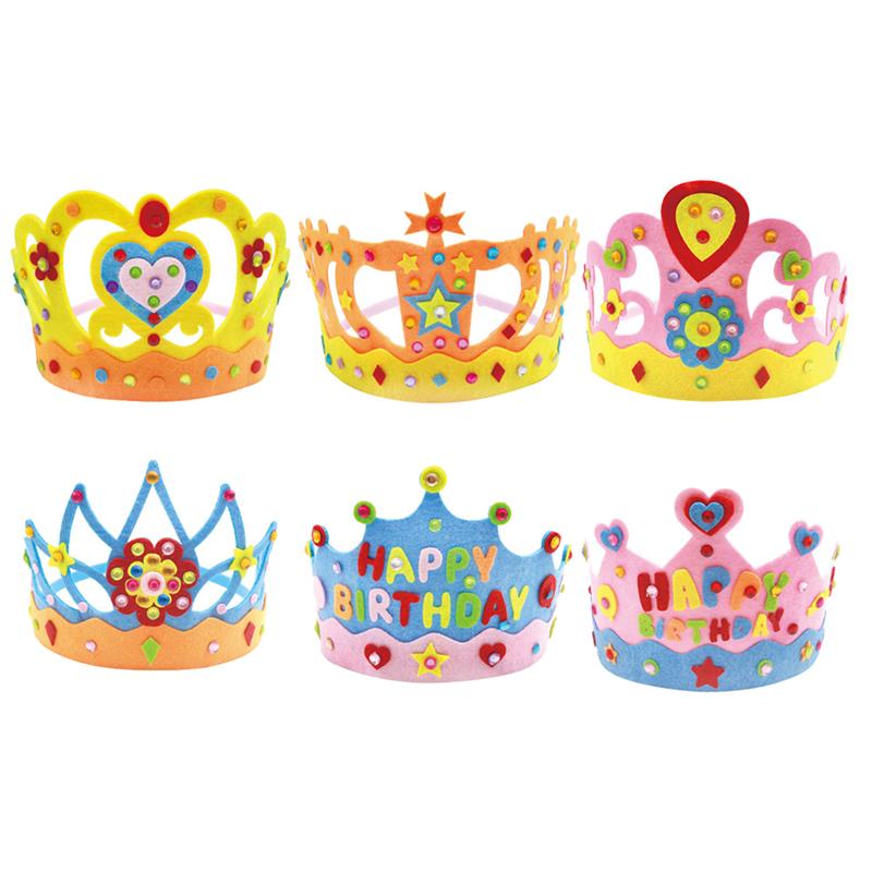 6 Set Crown Tiara Craft Kit Funny Crown Craft Birthday Party Crown Craft Kids Birthday Party Hat