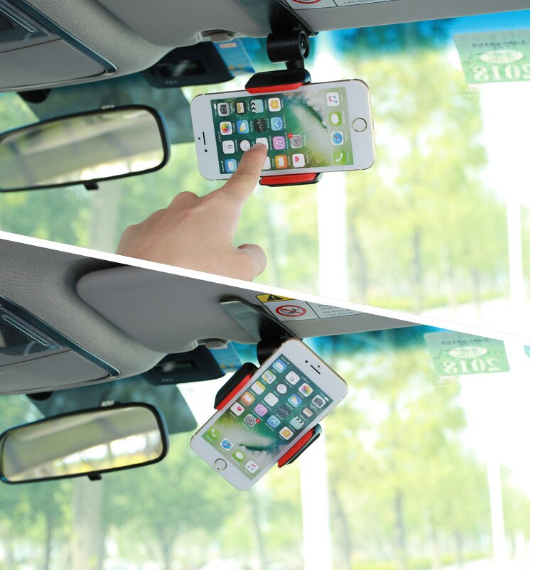 US Car Sun Visor Clip Mount GPS Mobile Phone Holder Stand Bracket 360° Rotatable