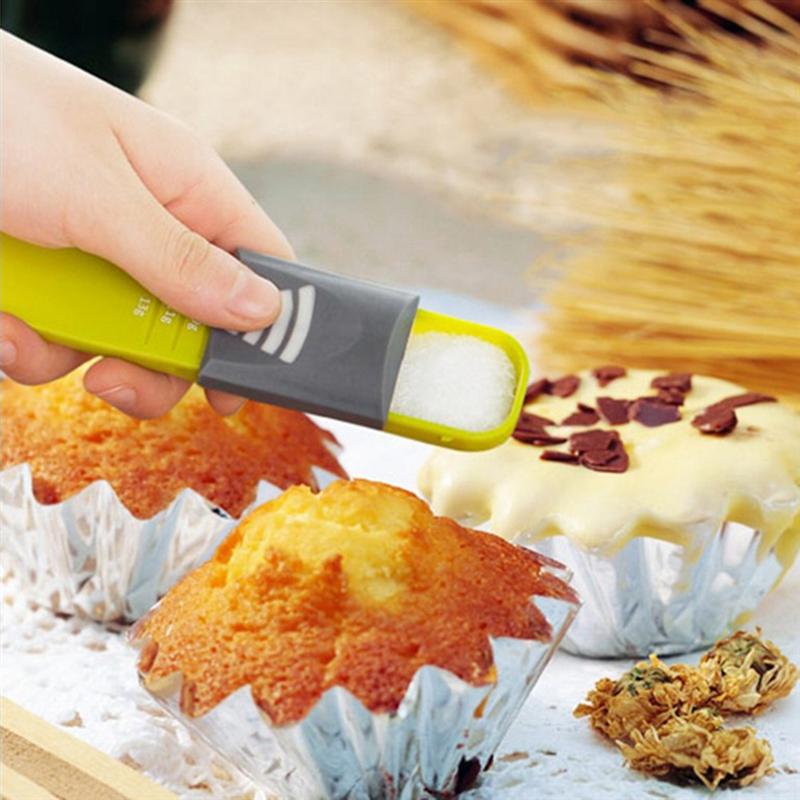 Adjustable Tablespoon Measuring Spoon Sliding Plastic Durable Baking Accessory Measuring Spoons Cooking Tools for Measuring