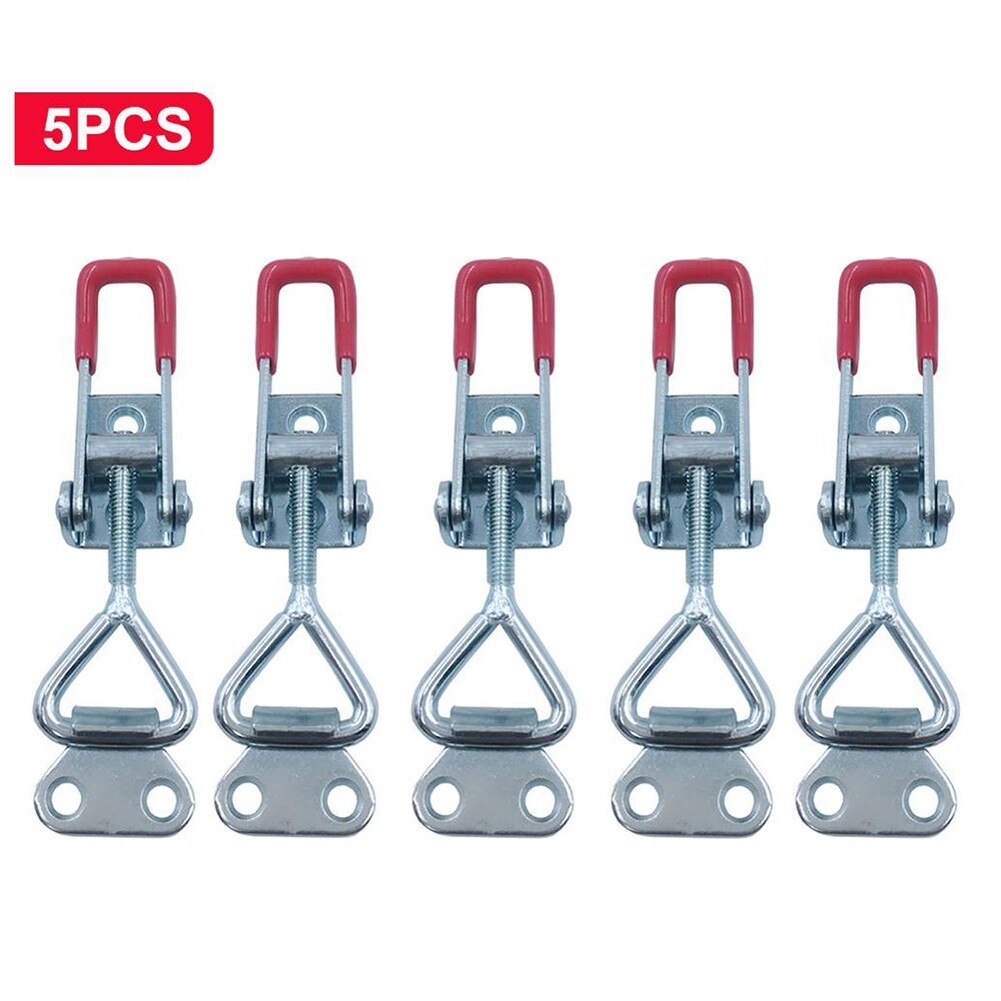 5PCS Toggle Catch Latch Adjustable Cabinet Boxes Case Catch Metal Toggle Clamp For Welding Jigging Repairing Field