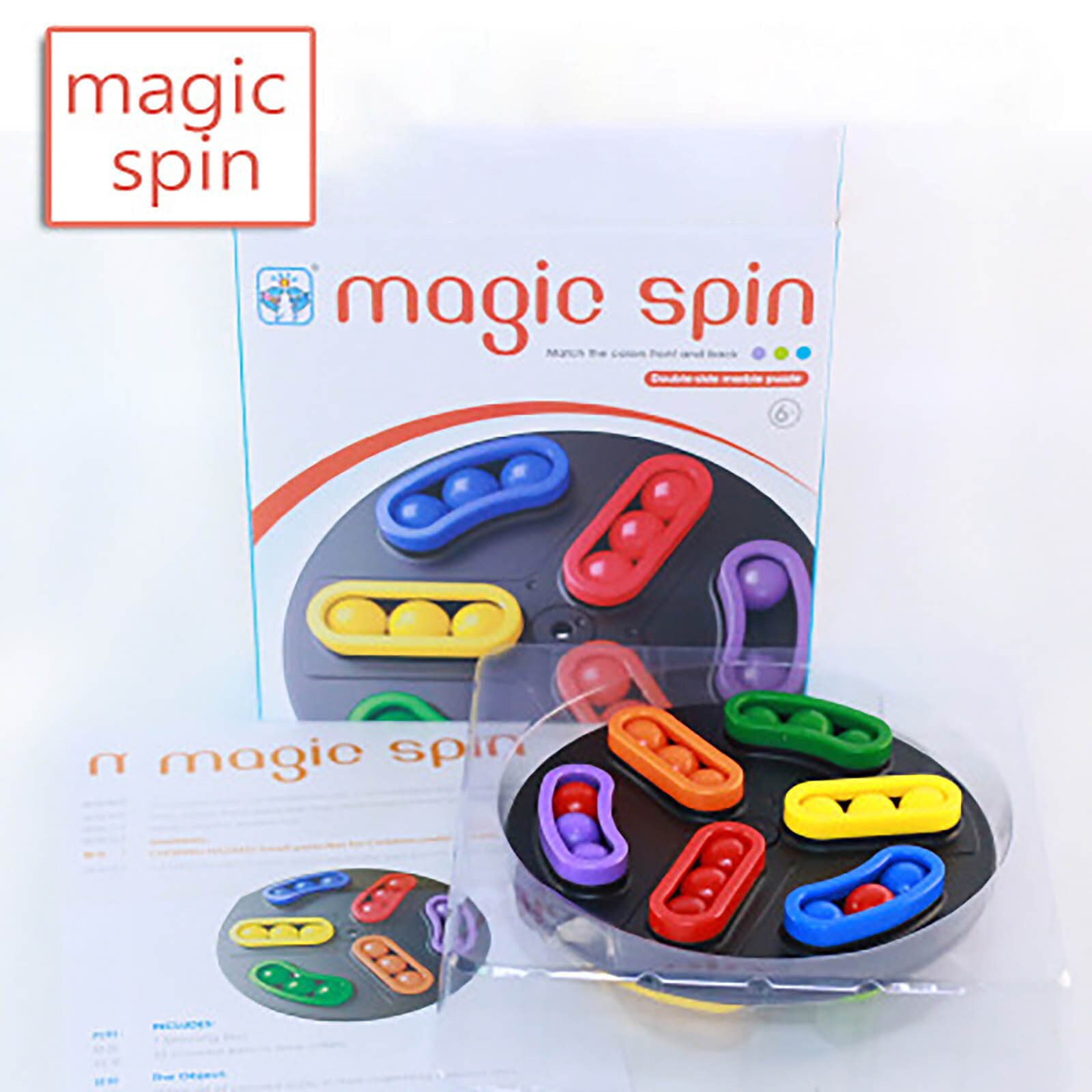 Magic Bean Board Cognitive Education Rotating Magic Bead Game Children's Toy Magic Bean Plate Fidget Bean Cube Anti Stress Toys