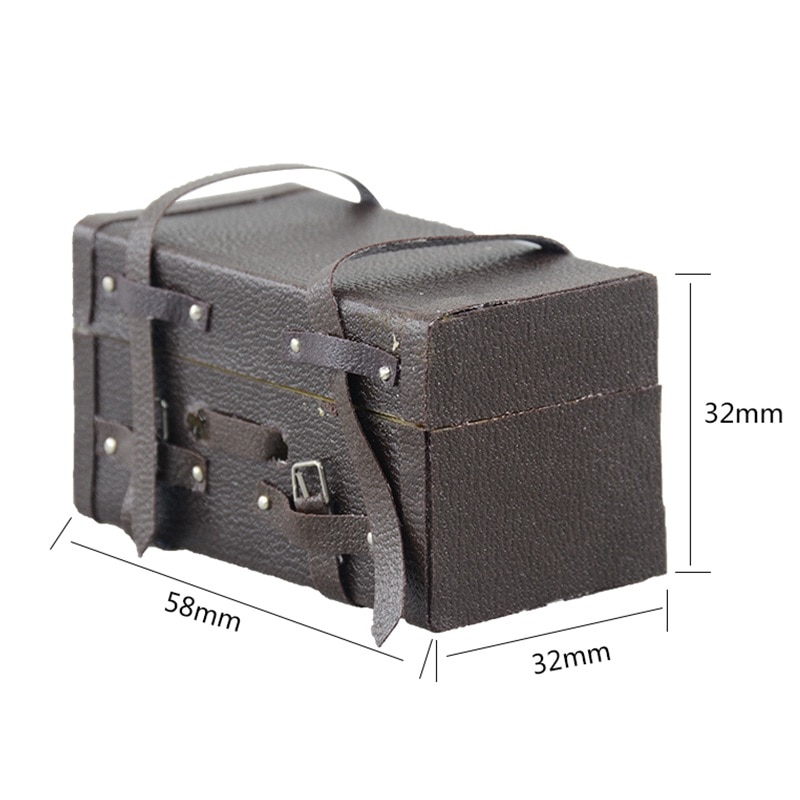 RC cars decoration miniature leather suitcase luggage case DIY accessory for radio control 1/10 car truck crawler SCX10 KM2 TRX4